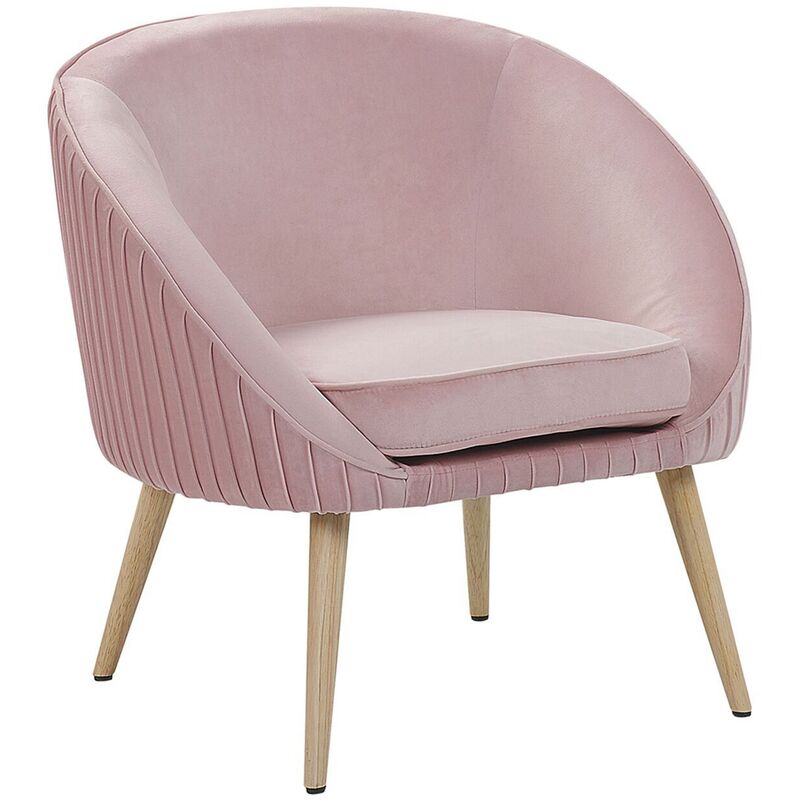 

Sillón de terciopelo rosa TROMSO