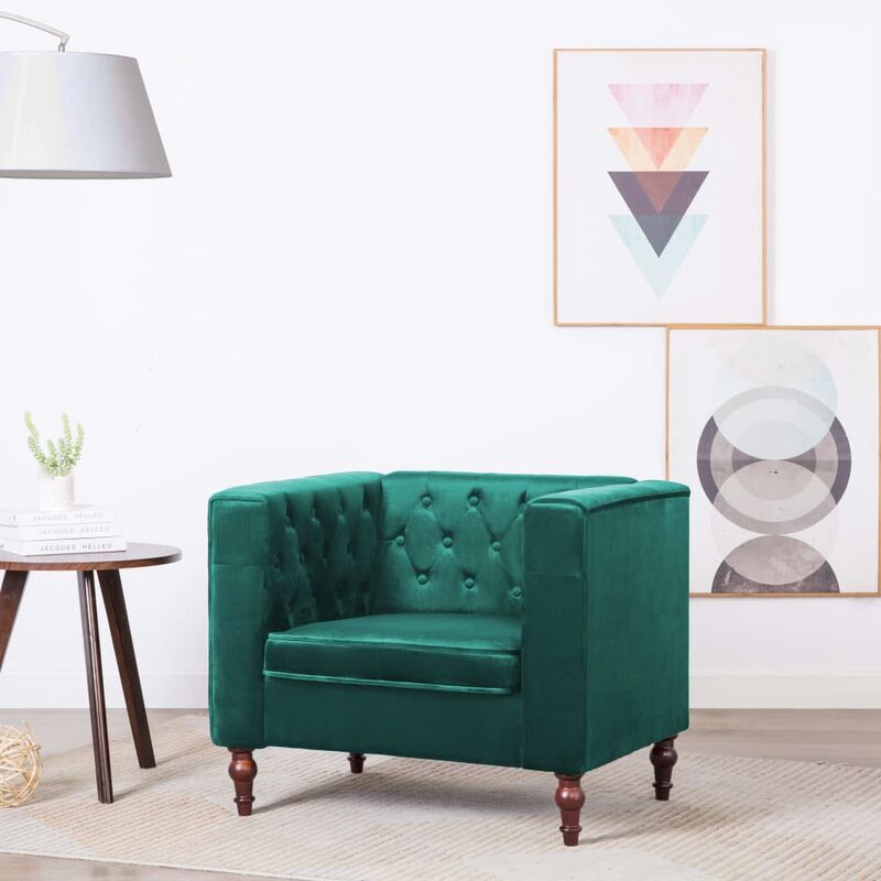 

Sillón de terciopelo verde