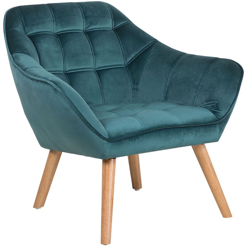 

Sillón de terciopelo verde esmeralda KARIS