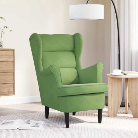 Sillón de terciopelo verde claro