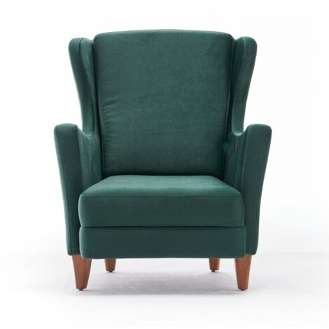 Sillón de terciopelo verde WILLIAMS