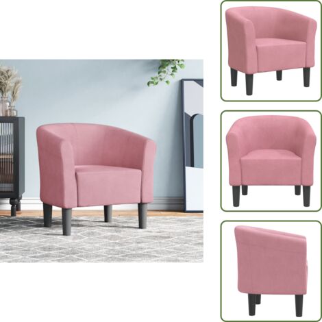 Sillón decorativo - vidaXL Sillón de terciopelo rosa - Sillón cómodo
