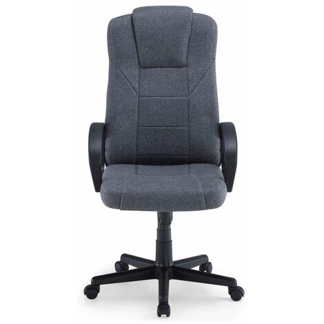 Sillón despacho giratorio Henry tejido bali gris marengo, 118-126cm(alto) 64cm(ancho) 64cm(fondo).