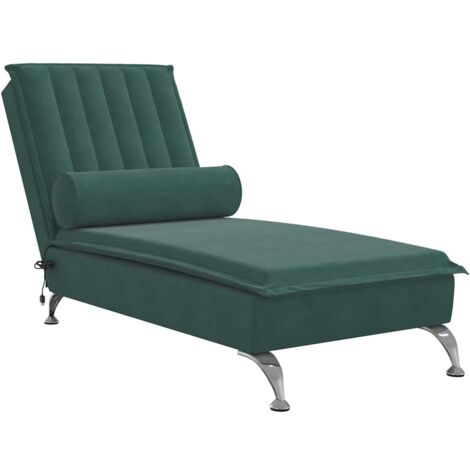 Sillón diván para interior de masaje con refuerzo de terciopelo verde oscuro DEC026164