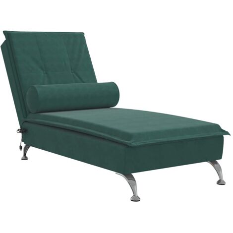 Sillón diván para masaje interior con refuerzo de terciopelo verde oscuro DEC026163