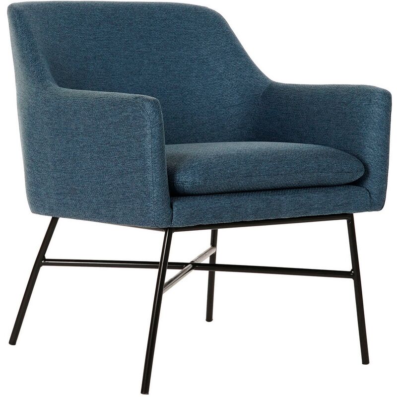

Sillón DKD Home Decor Azul Negro Poliéster Metal (66 x 62 x 75 cm)