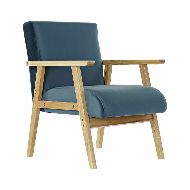 

Sillón DKD Home Decor Azul Poliéster Madera MDF (62 x 65 x 76 cm)
