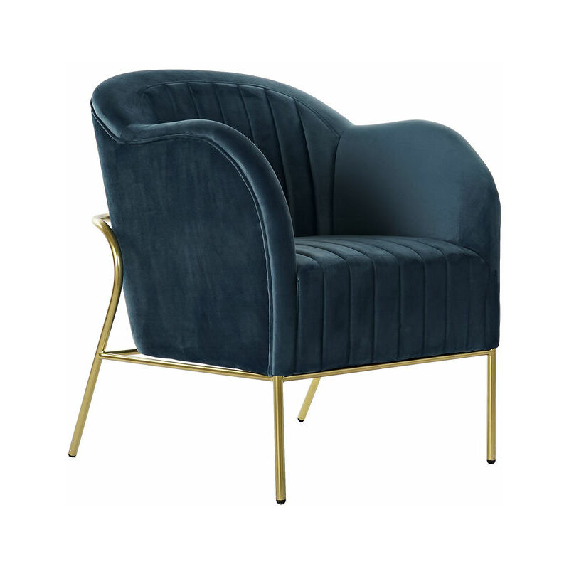 

Sillón DKD Home Decor Azul Poliéster Metal Dorado (70 x 75 x 85 cm)