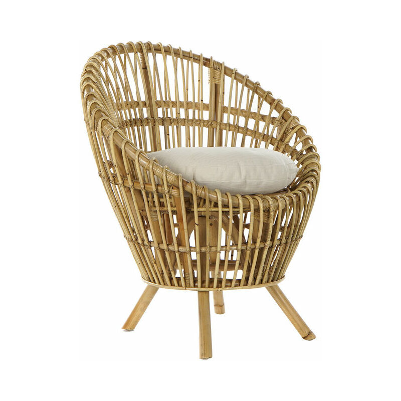 

Sillón DKD Home Decor Blanco Algodón Ratán (74 x 67 x 85 cm)