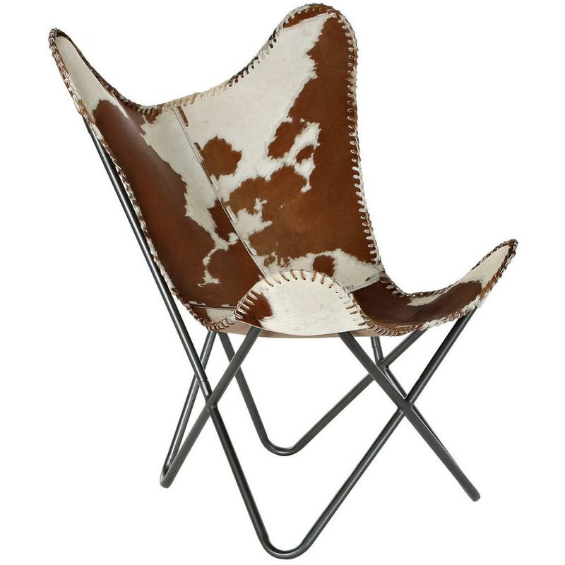 

Sillón DKD Home Decor Blanco Marrón Piel (70 x 70 x 90 cm)