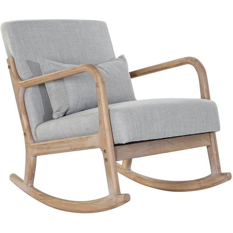

Sillón DKD Home Decor Gris Lino Madera de caucho (66 x 88 x 78 cm)