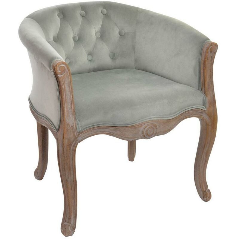 

Sillón DKD Home Decor Gris Poliéster Madera de caucho (62 x 58 x 69 cm)