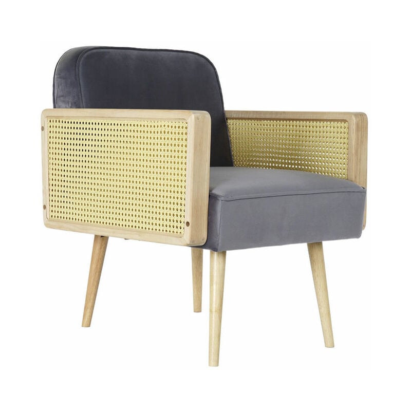 

Sillón DKD Home Decor Gris Poliéster Ratán (64 x 70 x 78 cm)