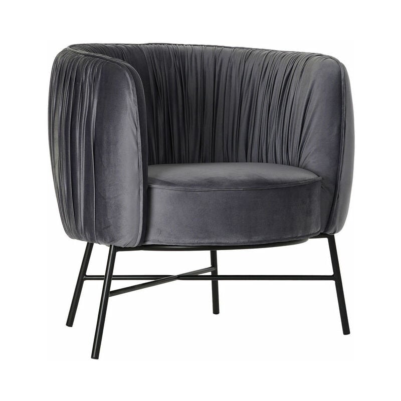 

Sillón DKD Home Decor Negro Gris Poliéster Metal (78 x 74 x 78 cm)