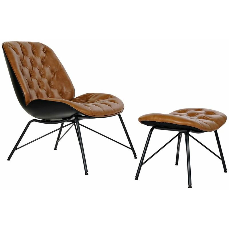 

Sillón DKD Home Decor Negro Metal Poliuretano Camel (2 pcs)