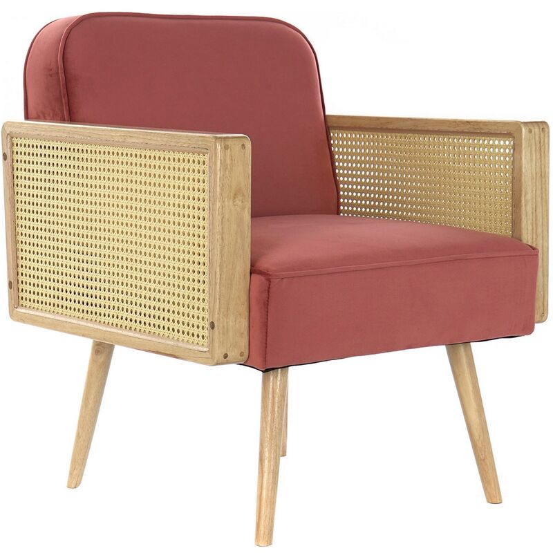 

BHD - Sillón DKD Home Decor Rojo Poliéster Ratán (66 x 64 x 79 cm)