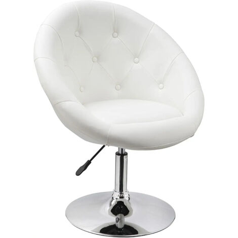 Sillón egg acolchado diseño PU sintética silla oficina blanca FAL09001