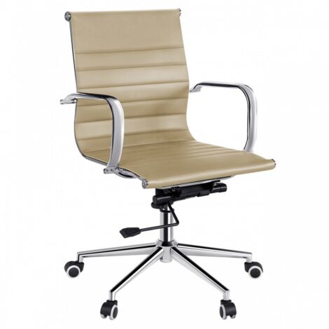 Sillón ejecutivo de metal beige