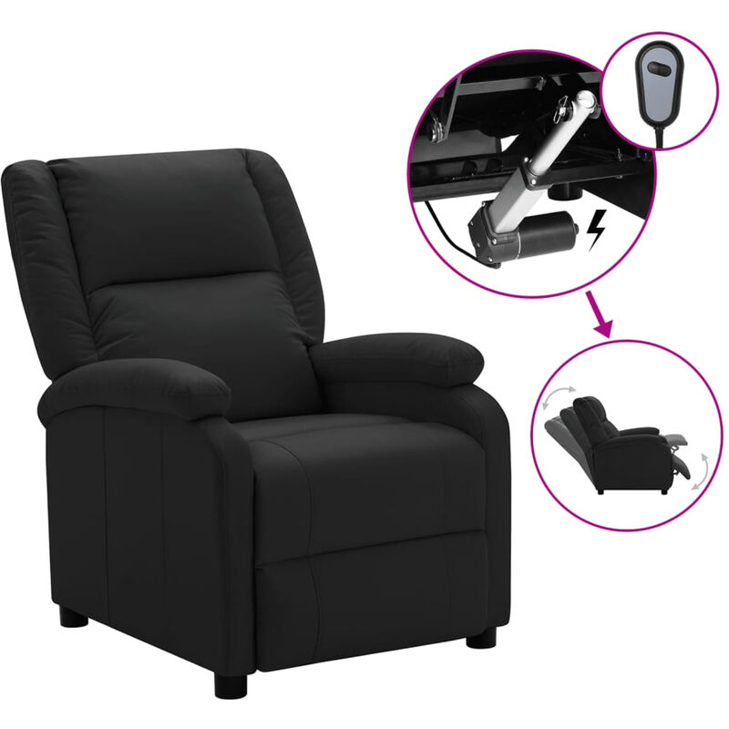 

Happyshopping - Sillon electrico para TV de cuero sintetico negro