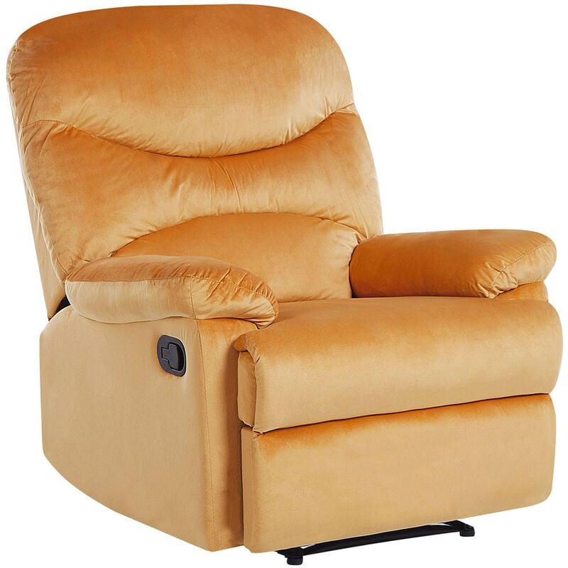 

Sillón reclinable de terciopelo amarillo ESLOV