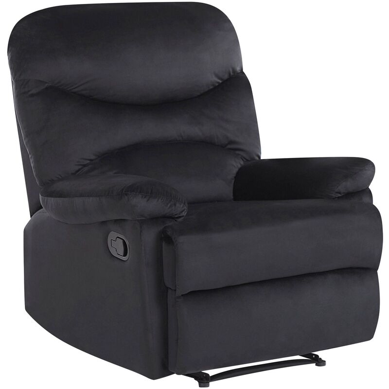 

Sillón reclinable de terciopelo negro ESLOV