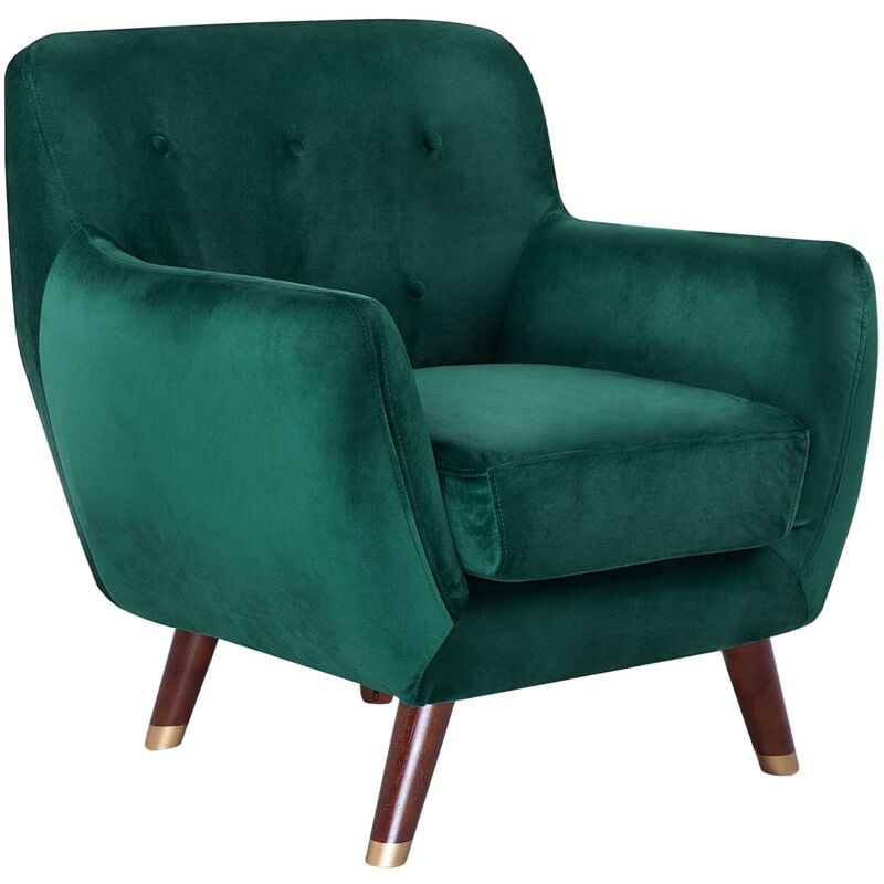 

Beliani - Sillón de terciopelo verde BODO