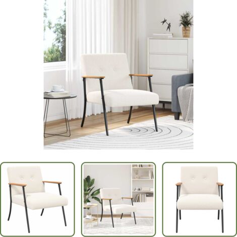 Sillón ergonómico -  sillón Crema 59 x 75 x 78 cm Tejido parecido a lana rizada