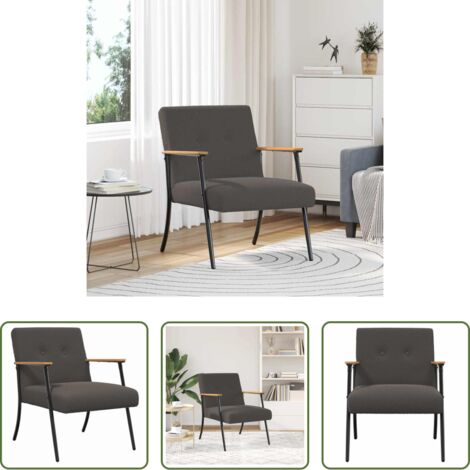 Sillón ergonómico -  sillón Gris oscuro 59 x 75 x 78 cm