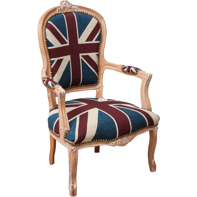 

Biscottini - Sillón estilo francés Luis XVI de madera maciza de haya