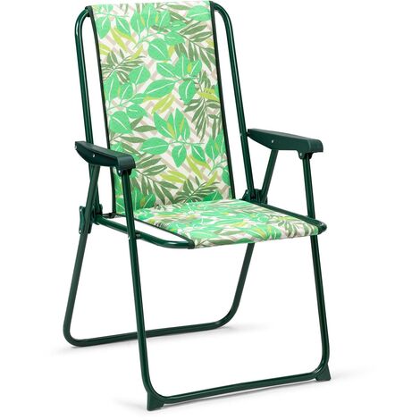 Solenny Chaise De Jardin Pliante Dossier Haut Et Rembourrage