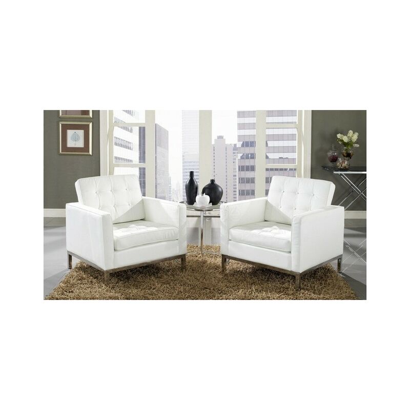 

Sillón FLOR, similpiel blanca
