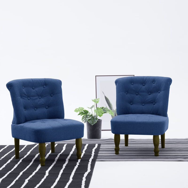 

Sillon frances de tela azul
