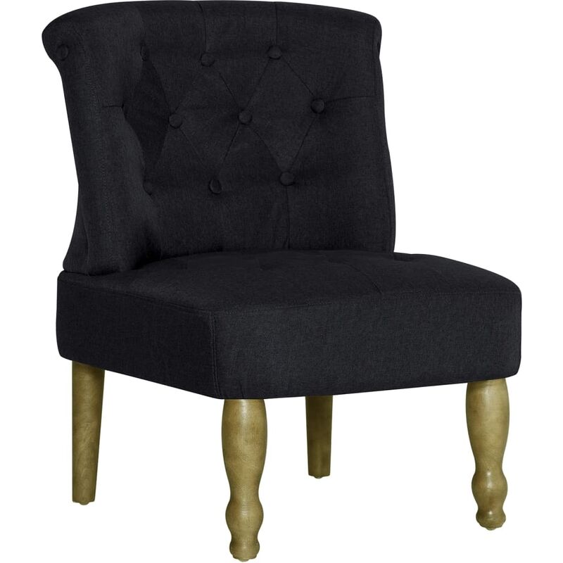 

Sillón Francés de Tela Negro - Negro - Vidaxl