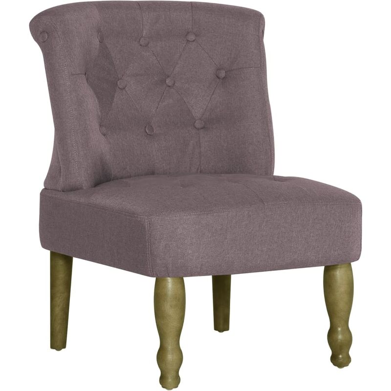 

Sillón Francés de Tela Gris Taupe - Gris Topo - Vidaxl