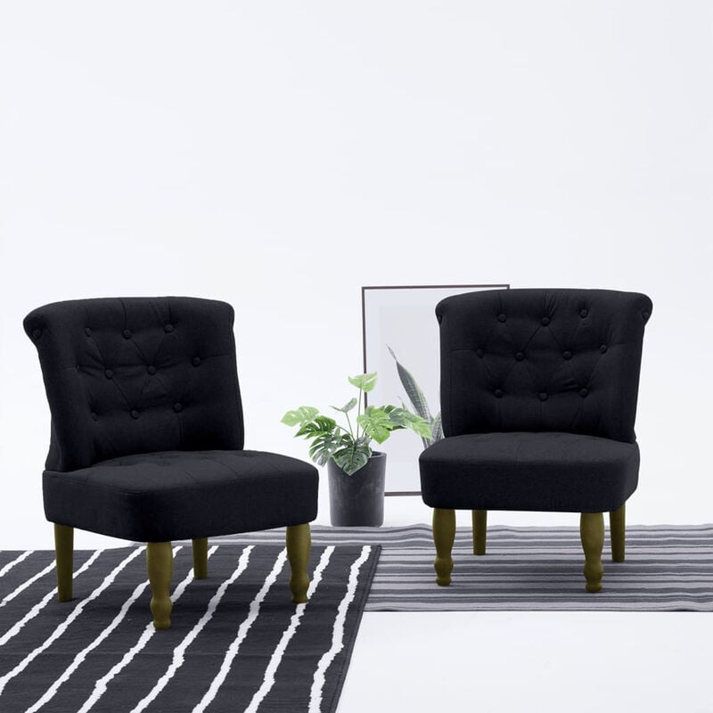 

Happyshopping - Sillon frances de tela negro