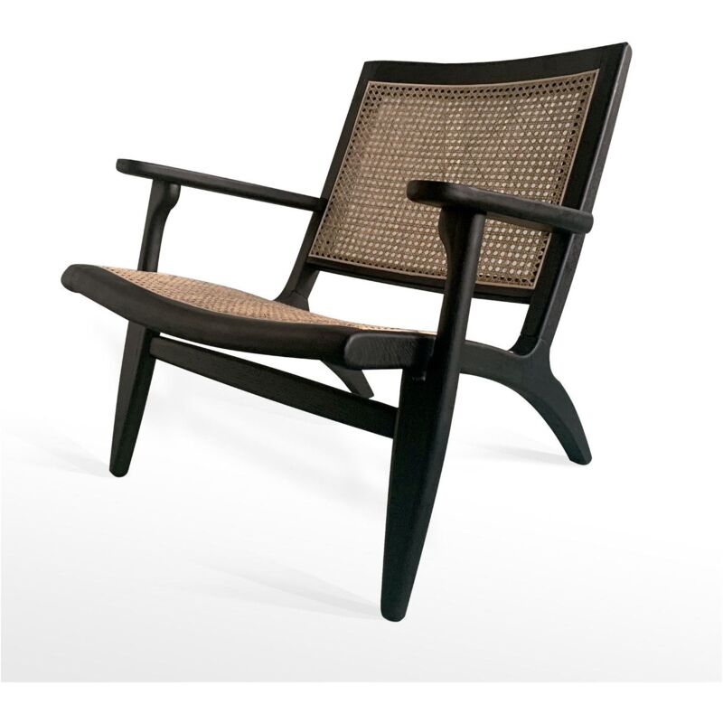 

Sillón Frida De Madera Y Ratán Madera Negra Ancho: 71 X Largo: X Alto: 73,5