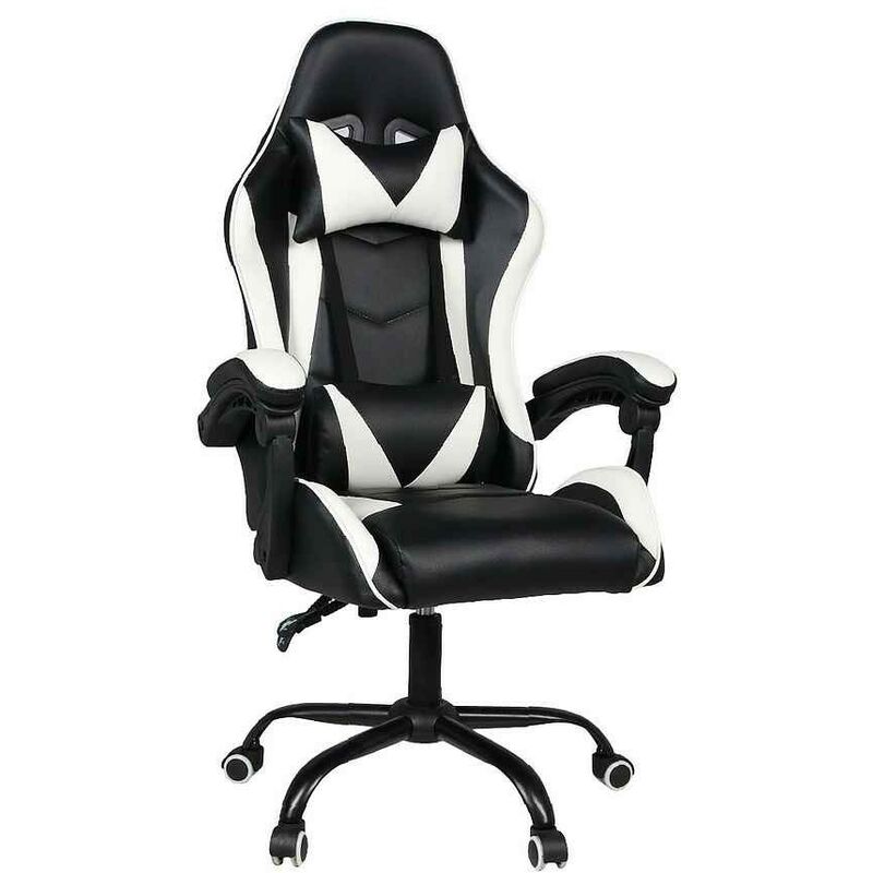 

Sillon Gamer giratorio modelo ENJOY color negro-blanco