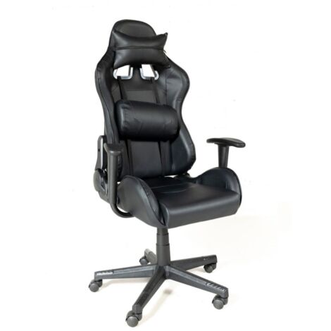 Sillón gaming Sputnik negro con estructura de acero