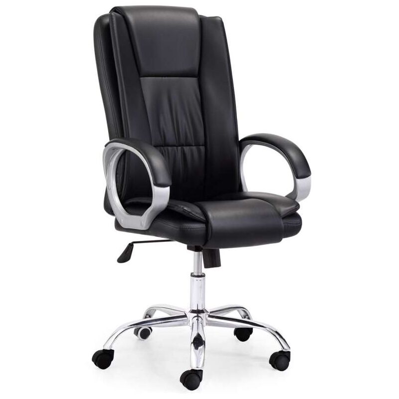 

Adec - Sillon giratorio Atlas en simil piel dos colores a elegir 114-122 cm(alto)64 cm(ancho)68 cm(largo) Color NEGRO
