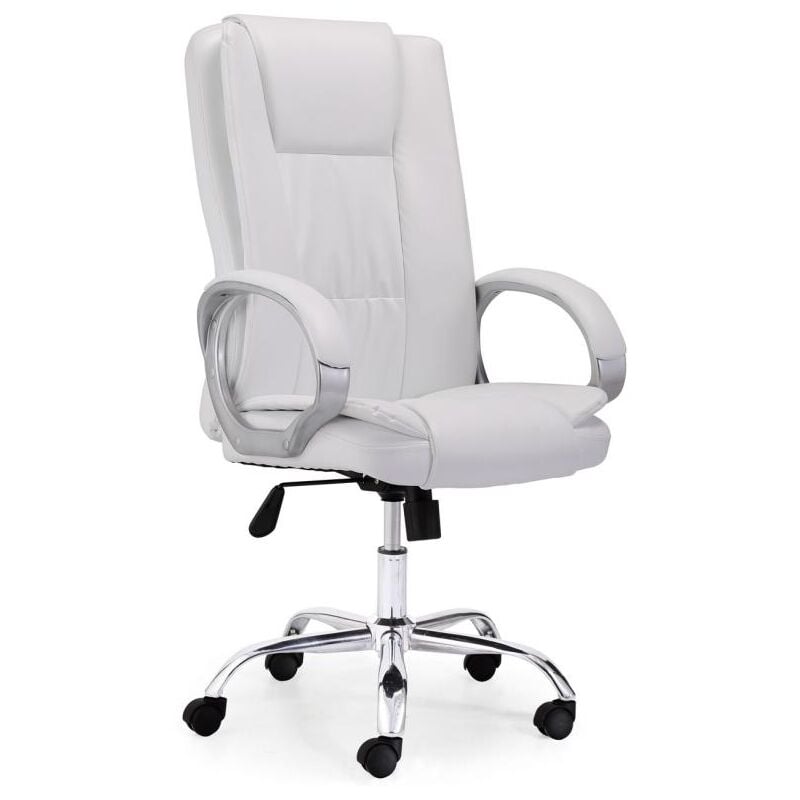 

Adec - Sillon giratorio Atlas en simil piel dos colores a elegir 114-122 cm(alto)64 cm(ancho)68 cm(largo) Color BLANCO