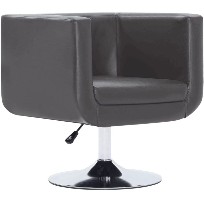 

Sillón Giratorio de Cuero Artificial Gris - Gris - Vidaxl