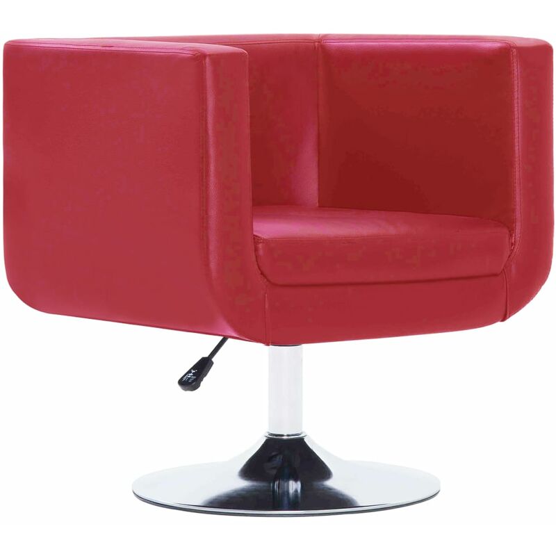 

Sillón Giratorio de Cuero Artificial Rojo - Rojo - Vidaxl