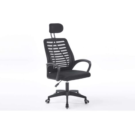 Sillón giratorio elevable gamer Kneck Red transpirable en negro, 106/116cm(alto) 58.5cm(ancho) 56cm(fondo).