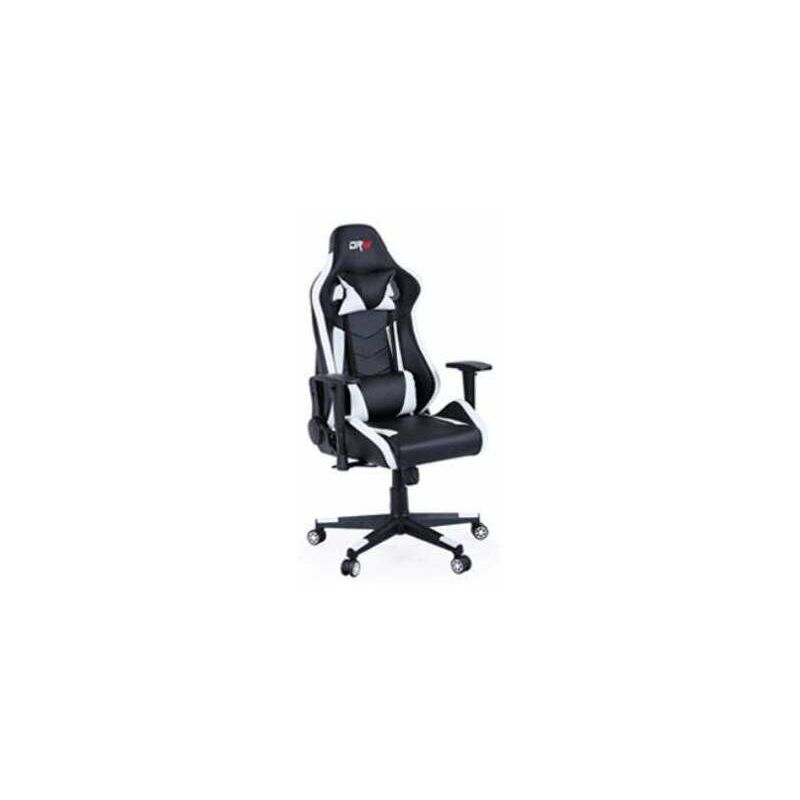 

Adec - Sillon giratorio elevable gamer Pro en simil piel varios colores a elegir 124-134 cm(alto)70 cm(ancho)70 cm(largo) Color negro-azul