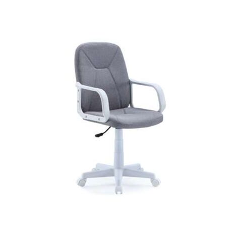Sillón giratorio Genesis en tejido gris pearl, 91/103cm(alto) 56.5cm(ancho) 56.5cm(largo)