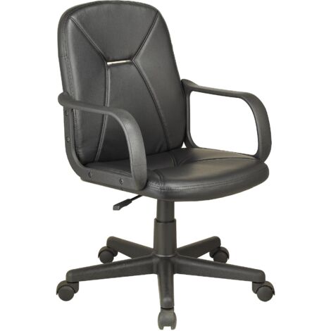 Sillón Giratorio Genesis Símil Piel Negro OK1303