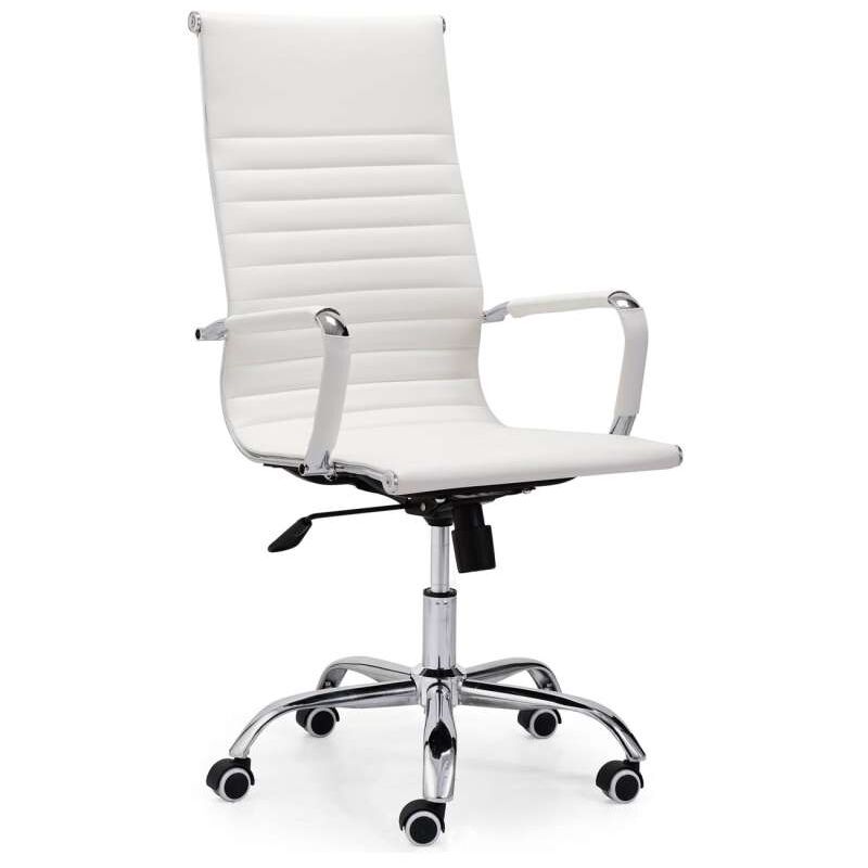 

Adec - Sillon giratorio Letter en simil piel dos colores a elegir 106-116 cm(alto)64 cm(ancho)64 cm(largo) Color BLANCO