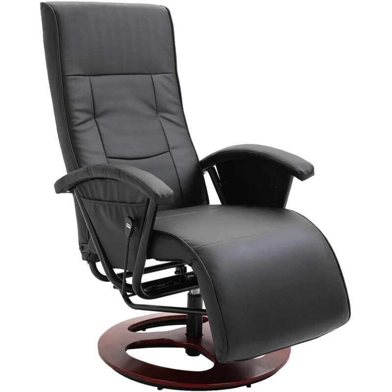 

Sillón Giratorio para TV de Cuero Artificial Negro - Negro - Vidaxl