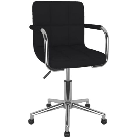 Sillón giratorio silla para ordenador oficina estudio tela negra 020024163