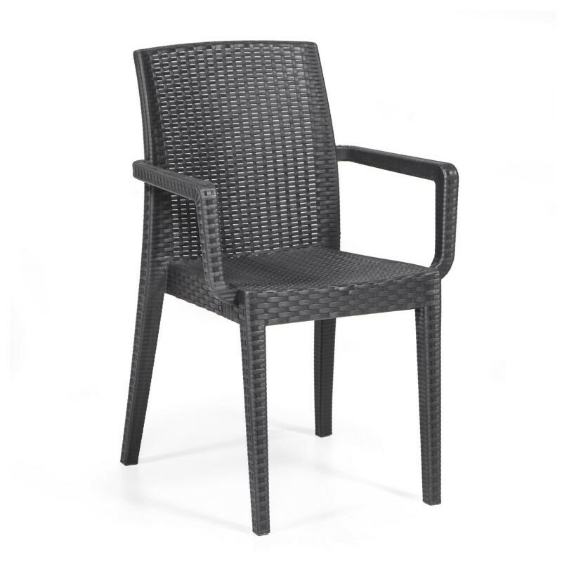 

BHD - Sillón GLADY, apilable, polipropileno antracita
